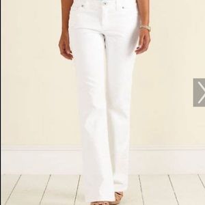NWOT VINEYARD VINES BOOTCUT STYLE 10” RISE WHITE COTTON SLACKS WITH STRETCH SZ 2